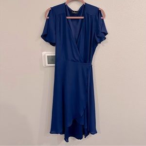 Lulu’s Wrap Blue Party Dress Size Medium